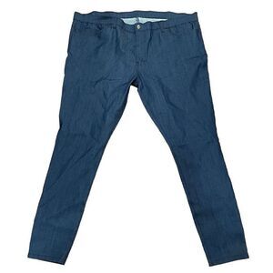 Blue Delta Jeans Womens Plus 44x29 Bespoke Natural Indigo Raw Denim (RW-26) NWOT